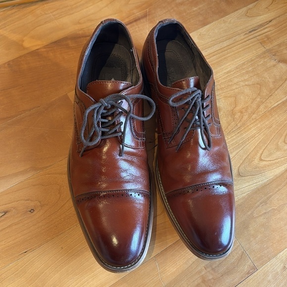 STACY ADAMS Men\'s Leather Lace Up Oxford Shoe dark brown sz 9 M main image 9